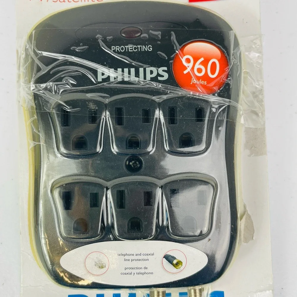 Philips TV Satellite SPP2217WA 17 Wall Extension Connector Adapater 6 Outlet